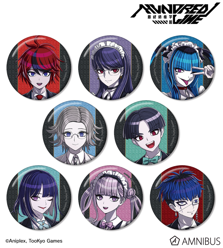 HUNDRED LINE -最終防衛学園-描き下ろし メイド&執事ver. トレーディンググリッター缶バッジ(単位/単品)