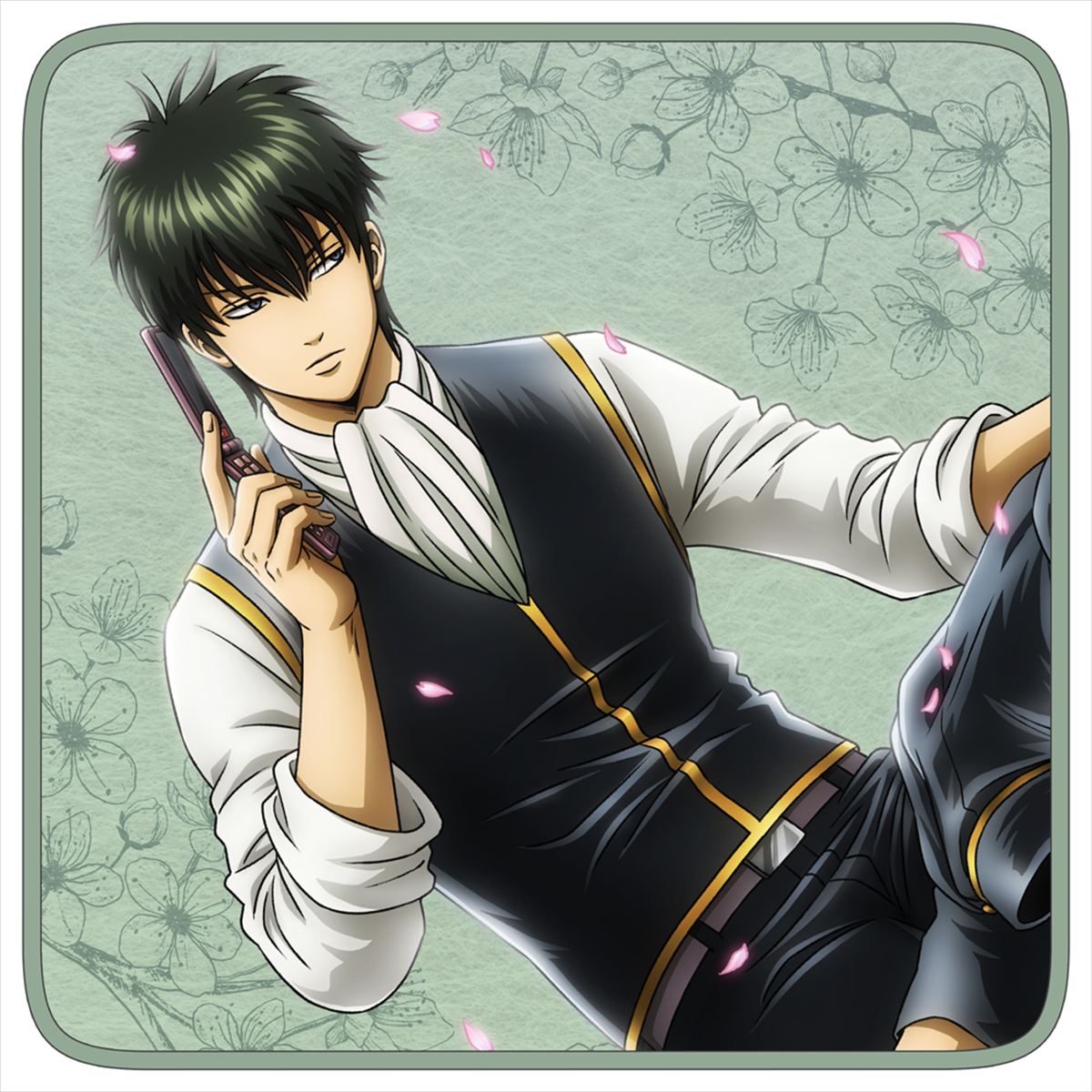 描き下ろし　土方十四郎　フルカラーハンドタオル　小窓から覗く景色Ｖｅｒ．