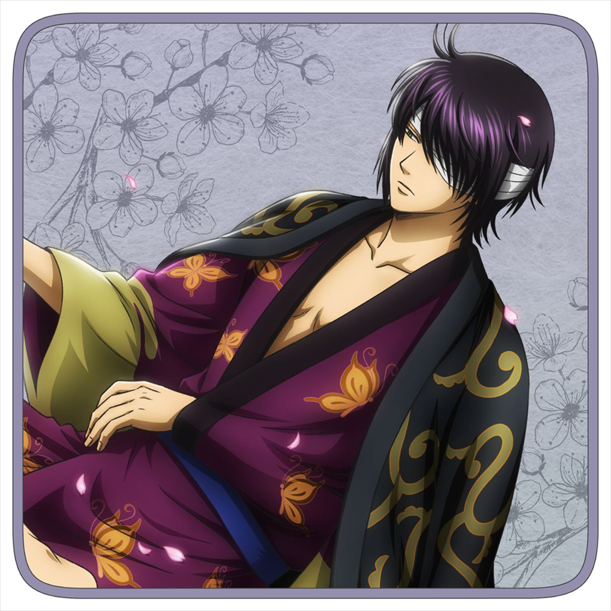 描き下ろし　高杉晋助　フルカラーハンドタオル　小窓から覗く景色Ｖｅｒ．