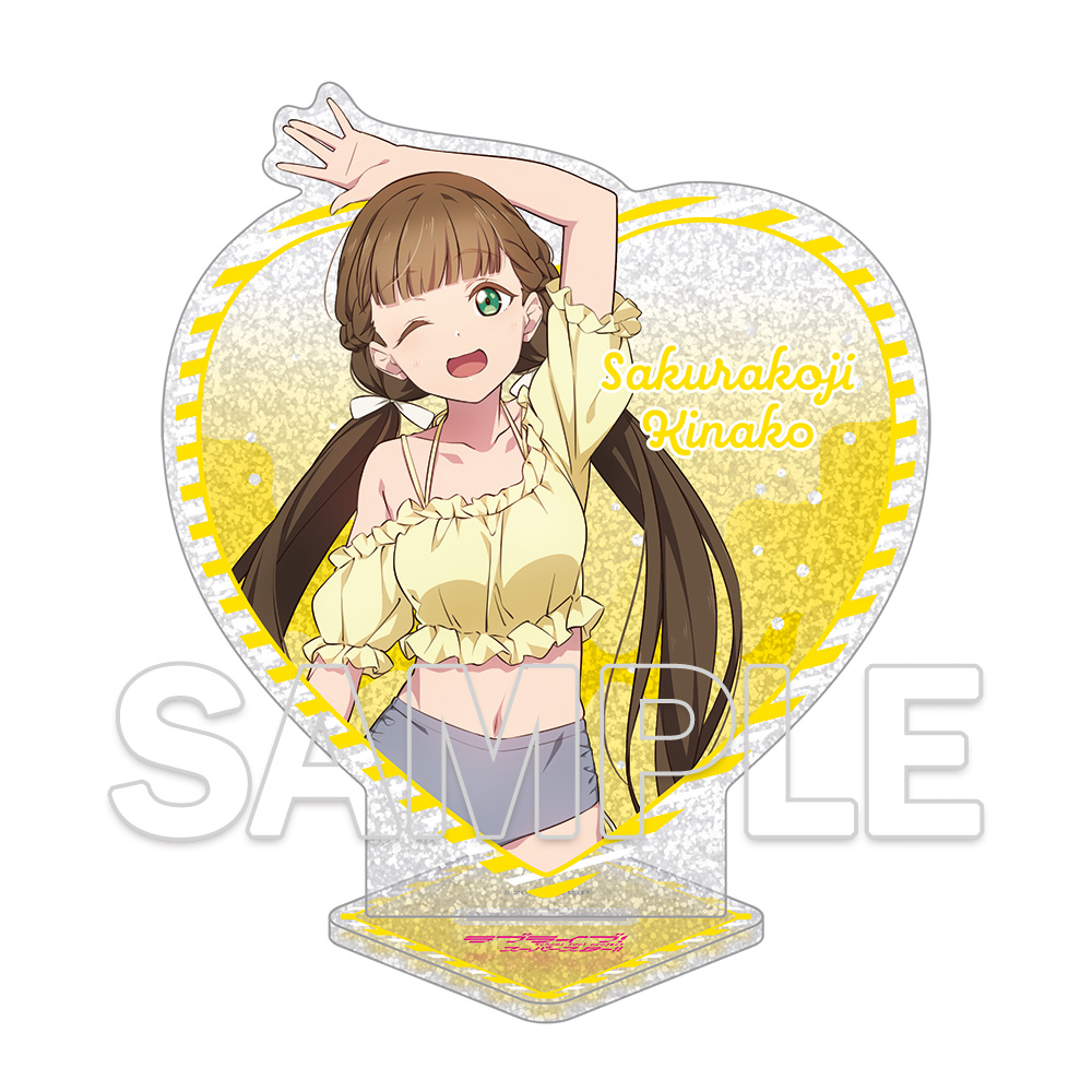 ハート型ラメ入りアクリルスタンド　桜小路きな子