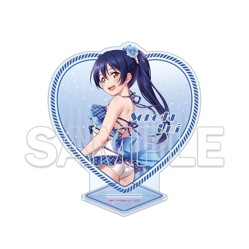 ハート型ラメ入りアクリルスタンド　園田海未