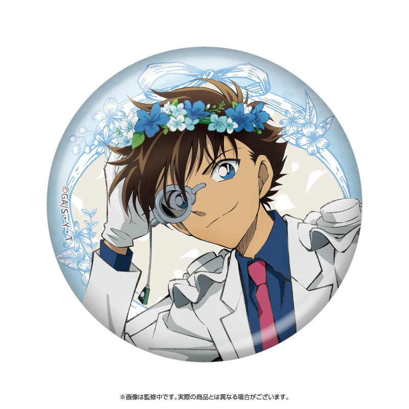 名探偵コナン ちょいデカホロ缶バッジ 花冠-flow in the wind-（安室）