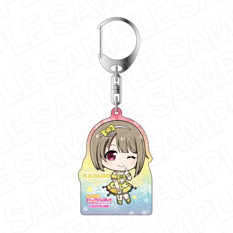 ホログラムキーホルダー　中須かすみ　イルミネーション　デフォルメ　ｖｅｒ．