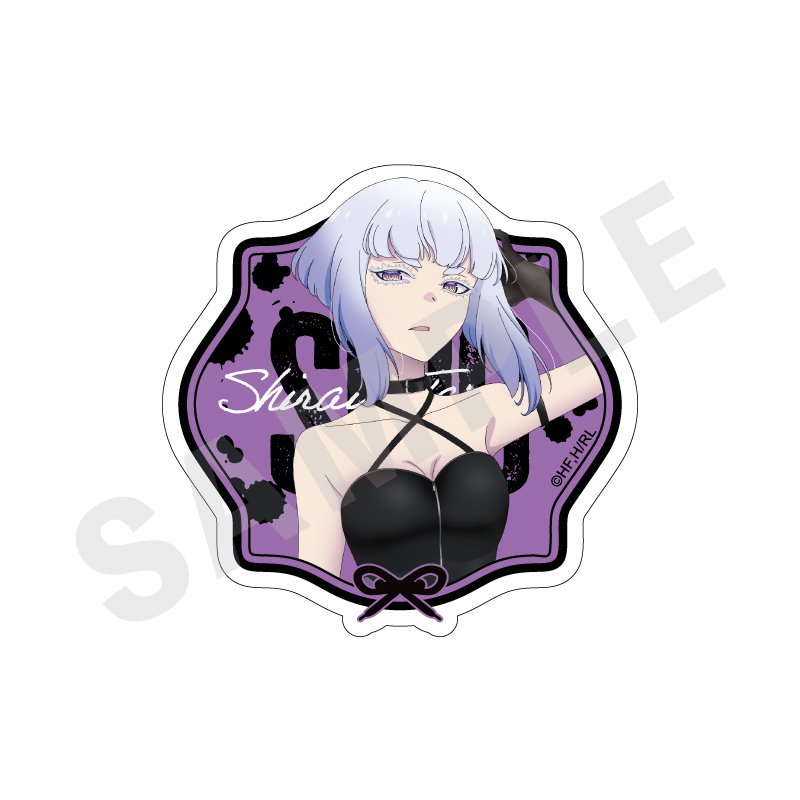 ロックは淑女の嗜みでして　ダイカットステッカー（白矢環）