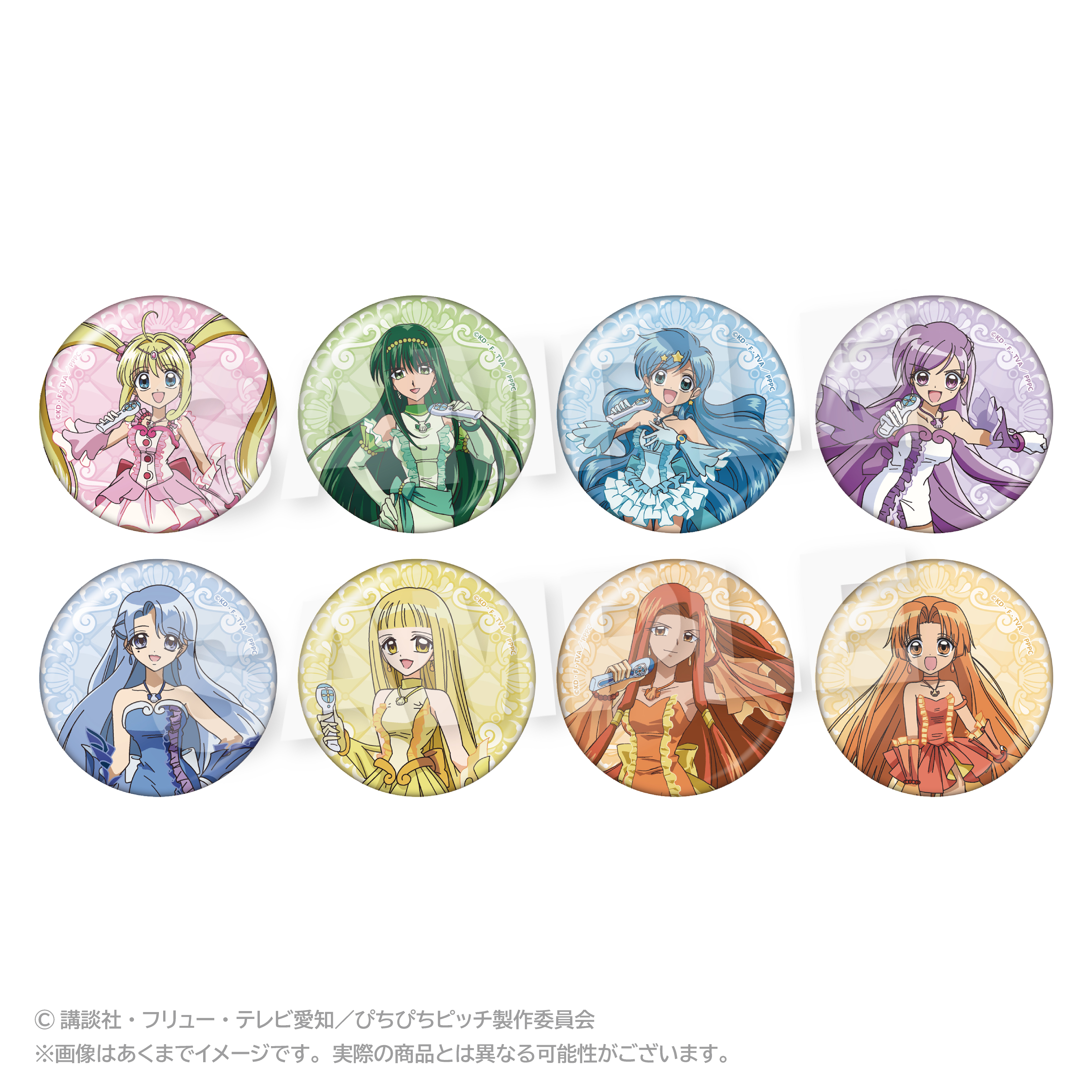 ぴちぴちピッチ　トレーディング缶バッジ ピュアver.