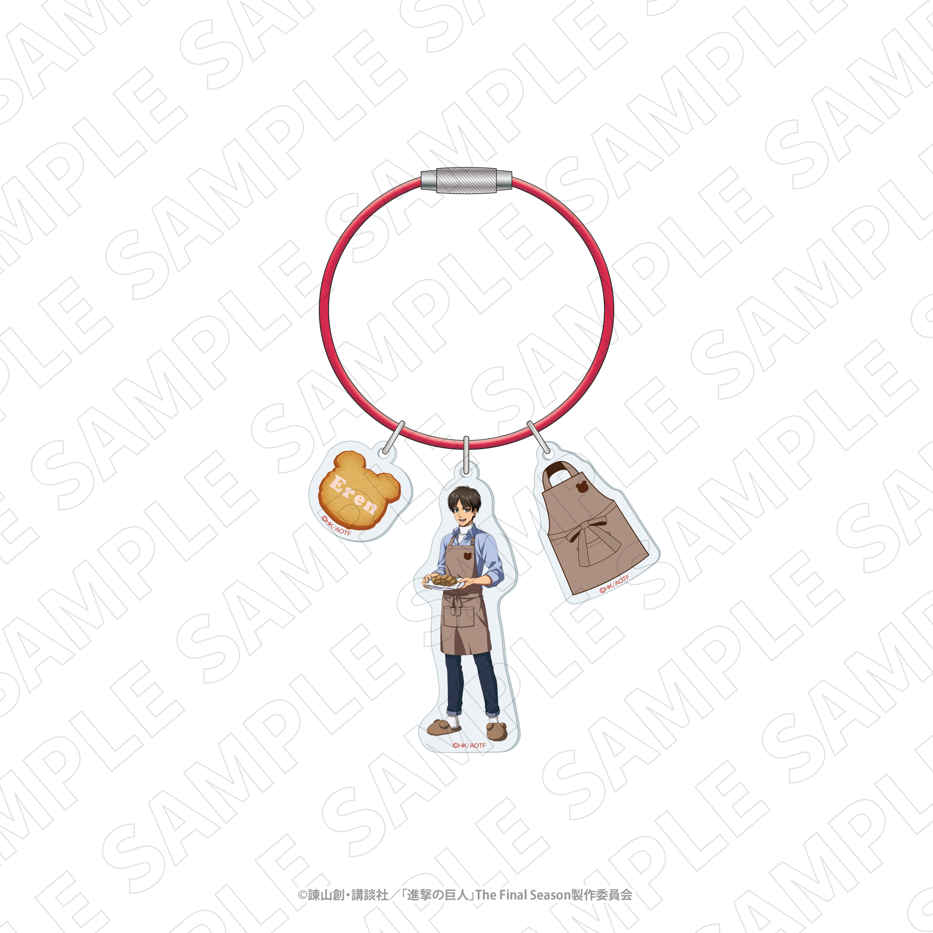 3 o'clock　進撃の巨人　ワイヤーアクリルキーリング（エレン）