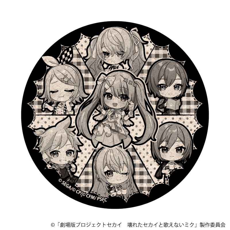ミニキャラコルクコースター「劇場版プロジェクトセカイ　壊れたセカイと歌えないミク」06/バーチャル・シンガー コラボカフェver.(描き下ろしイラスト)