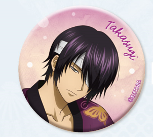 銀魂 うたたね グリッター缶バッジ（高杉）