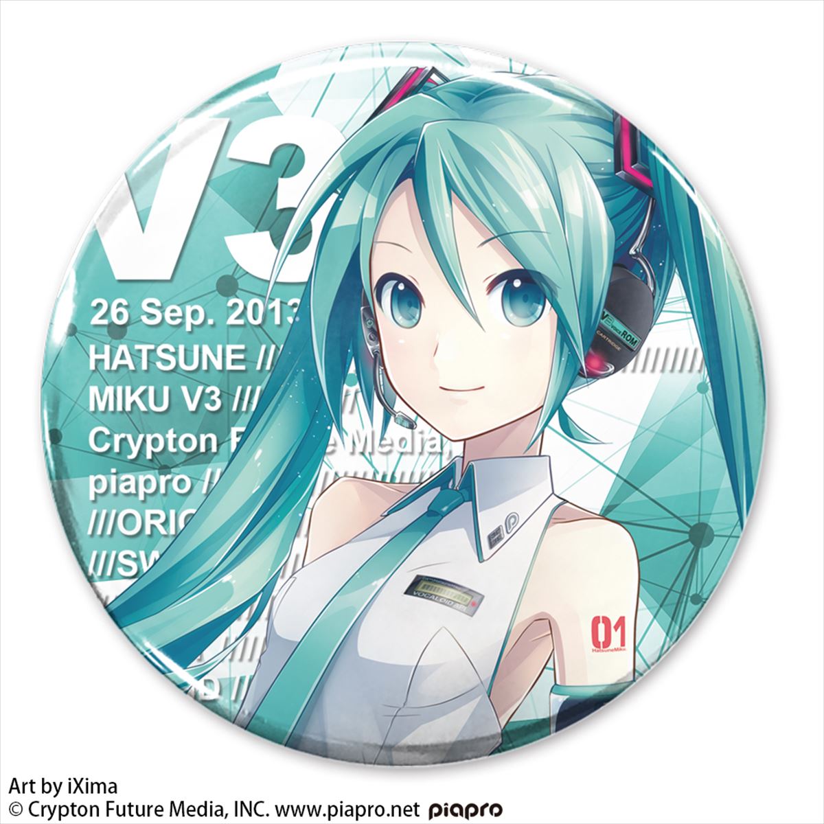 初音ミク　V3　缶バッジ