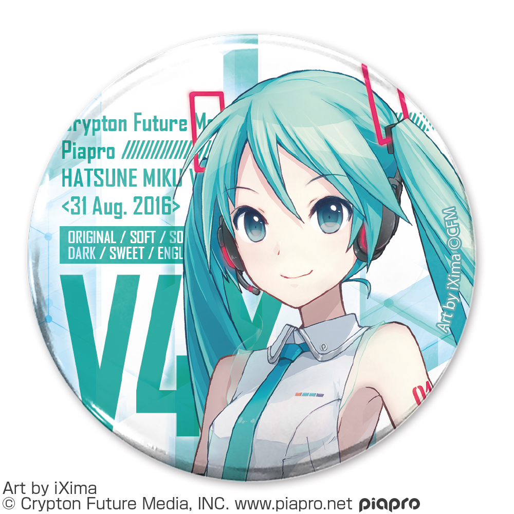 初音ミク　V4X　65mm缶バッジ