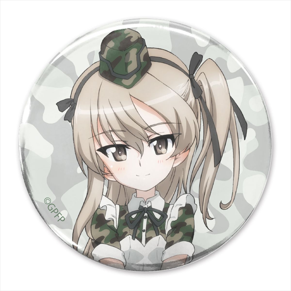 ガールズ＆パンツァー　最終章　島田愛里寿　65mm缶バッジ　ミリタリーメイドｖｅｒ．
