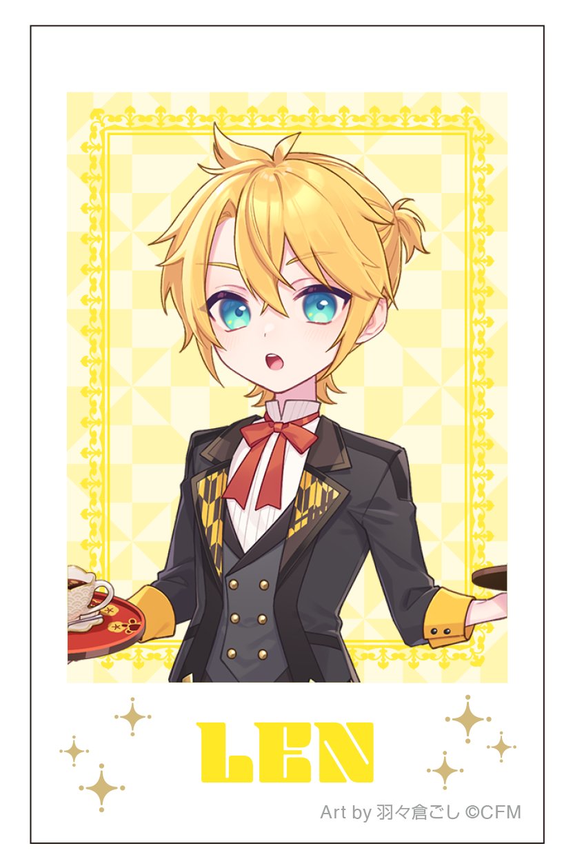 初音ミクシリーズ チェキプリント／鏡音レン　和風喫茶　Art by 羽々倉ごし