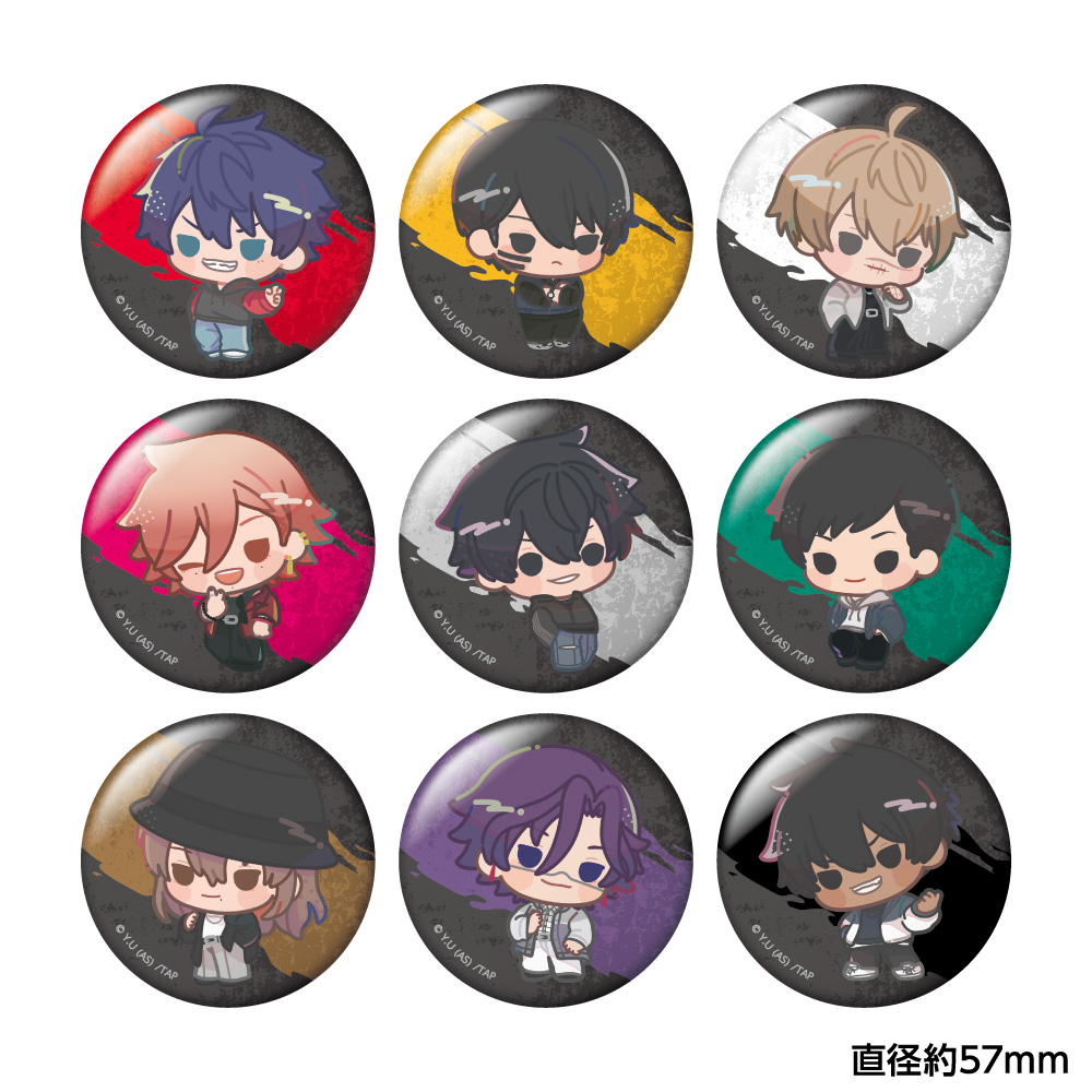 トレーディングちびキャラグリッター缶バッジ