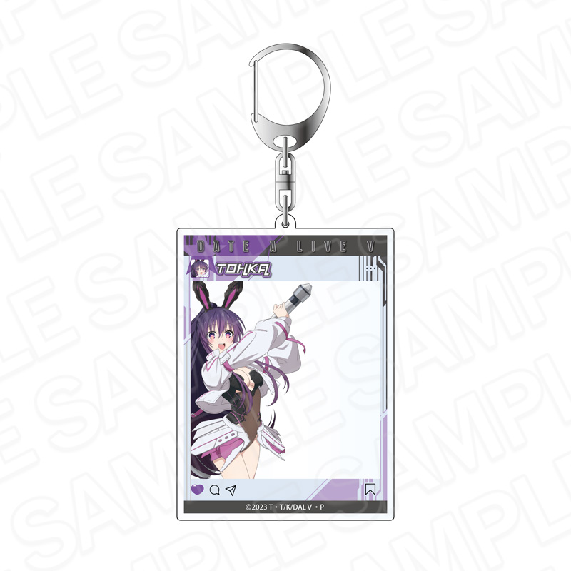 デート・ア・ライブV　SNS風アクリルキーホルダー　夜刀神十香　サイバーバニー ver.