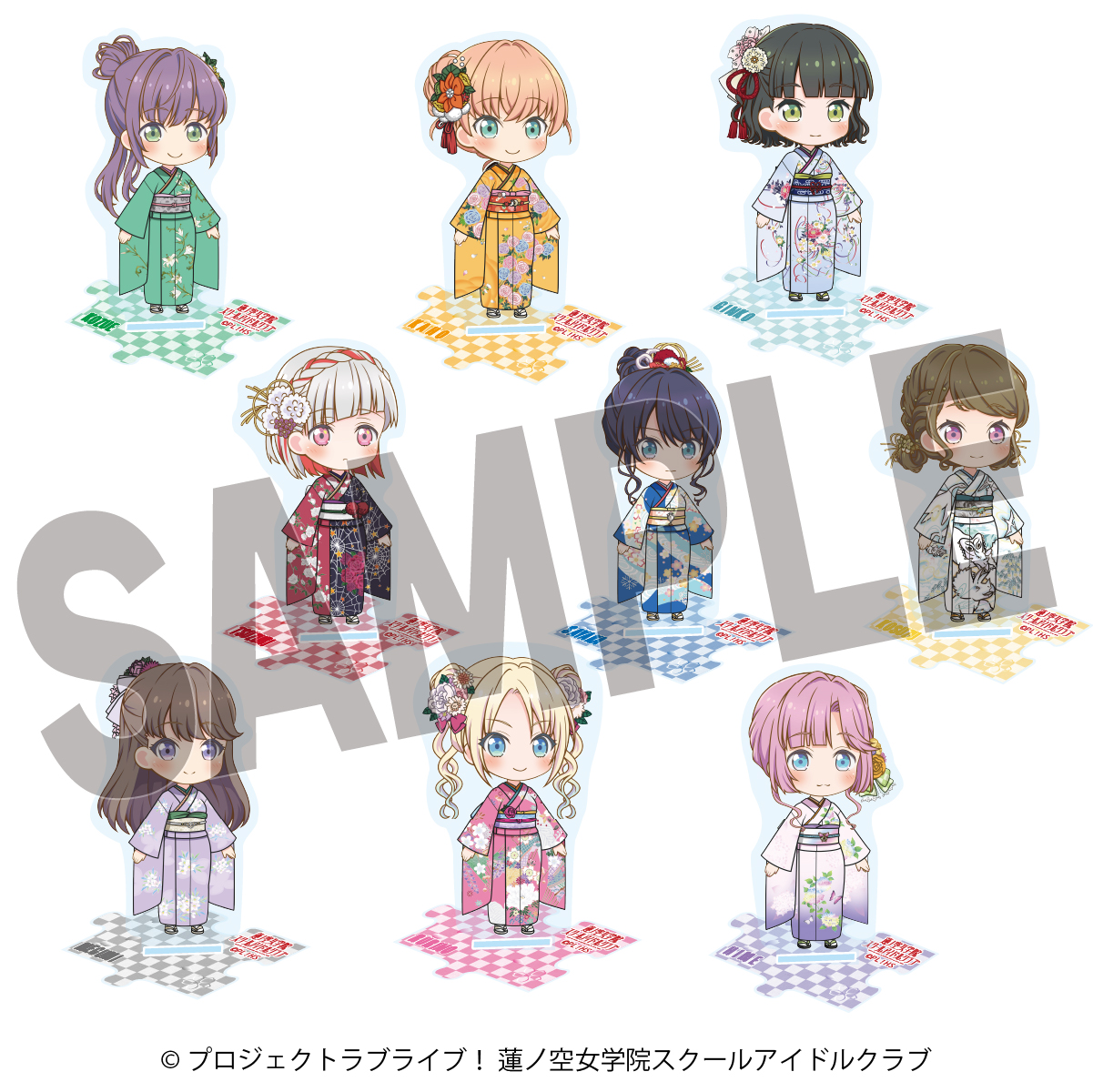 ラブライブ！蓮ノ空女学院スクールアイドルクラブ×加賀友禅こらぼ 第二弾　ミニキャラアクリルスタンド　全9種