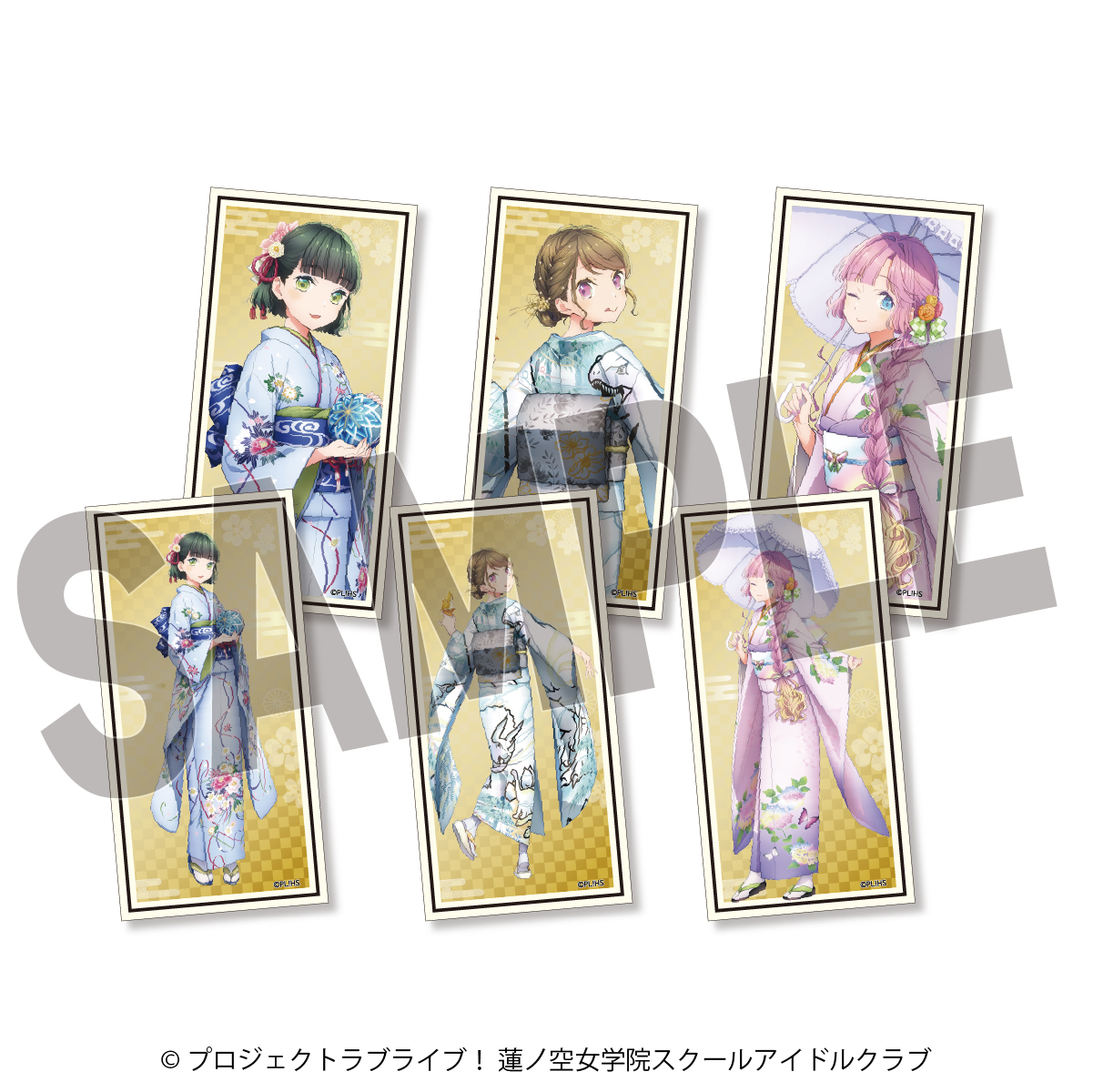 ラブライブ！蓮ノ空女学院スクールアイドルクラブ×加賀友禅こらぼ 第二弾　TRクリアマーカー　全3種 （1種2枚セット）