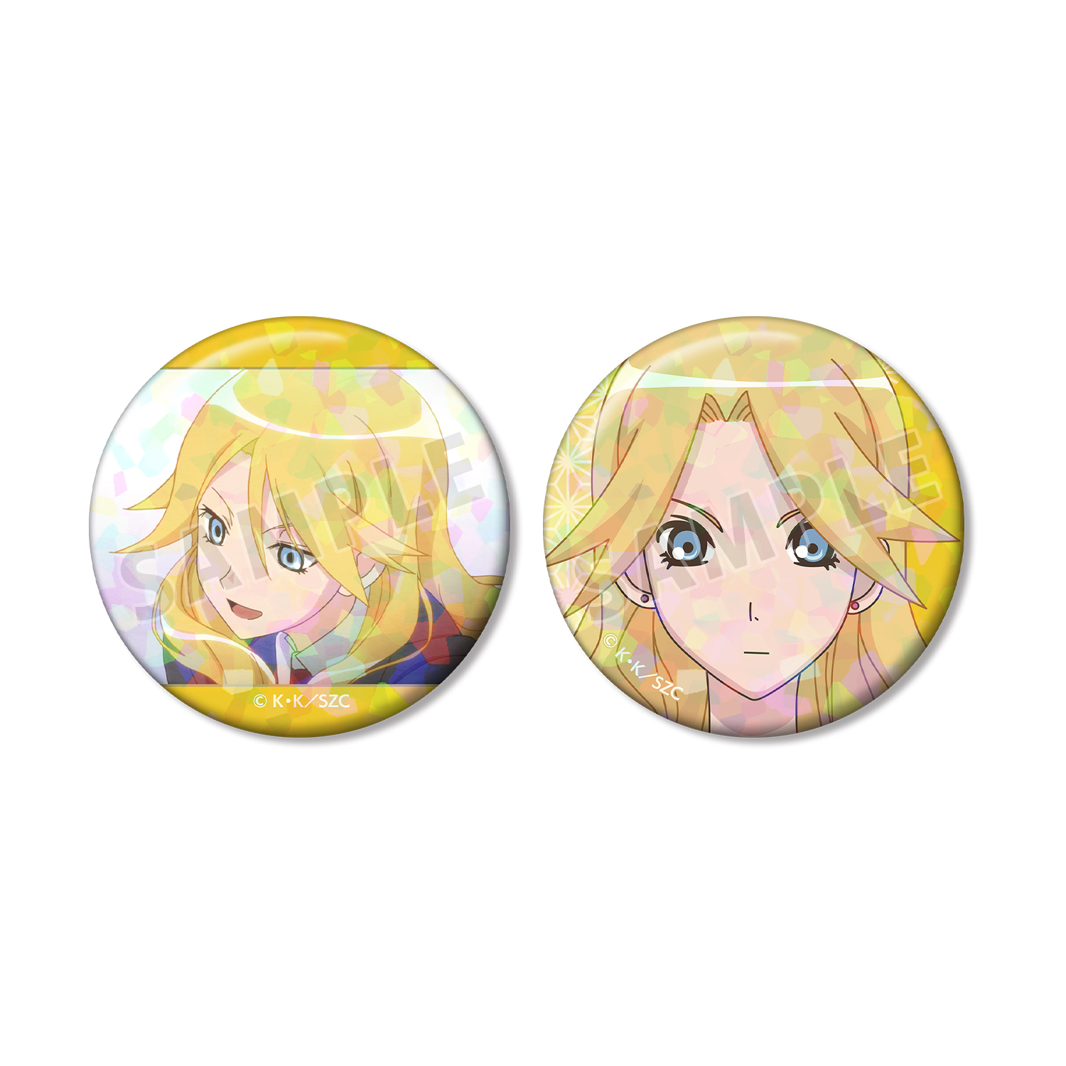 さよなら絶望先生 木村 カエレ ホログラム缶バッジ2個セット
