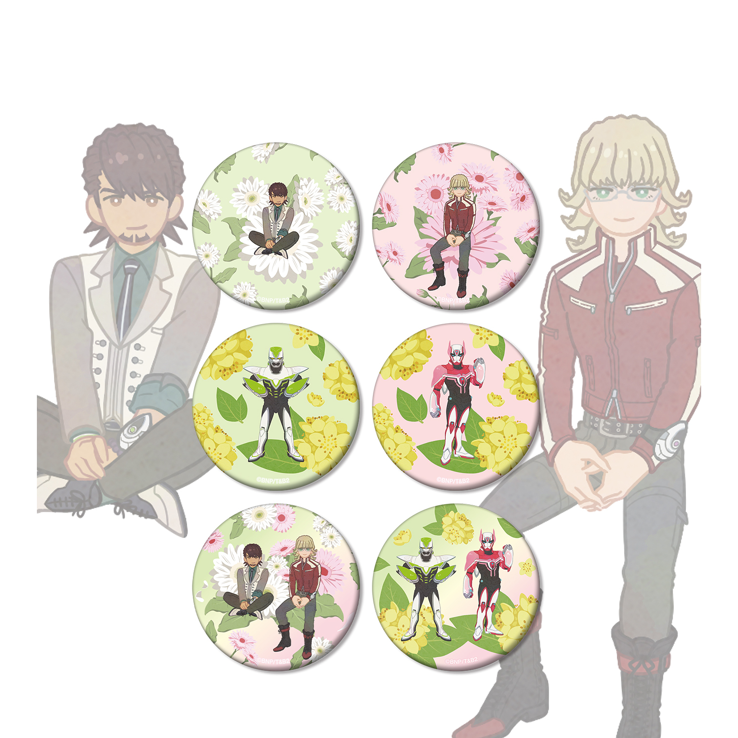 TIGER & BUNNY 2 トレーディング Botania マット缶バッジ