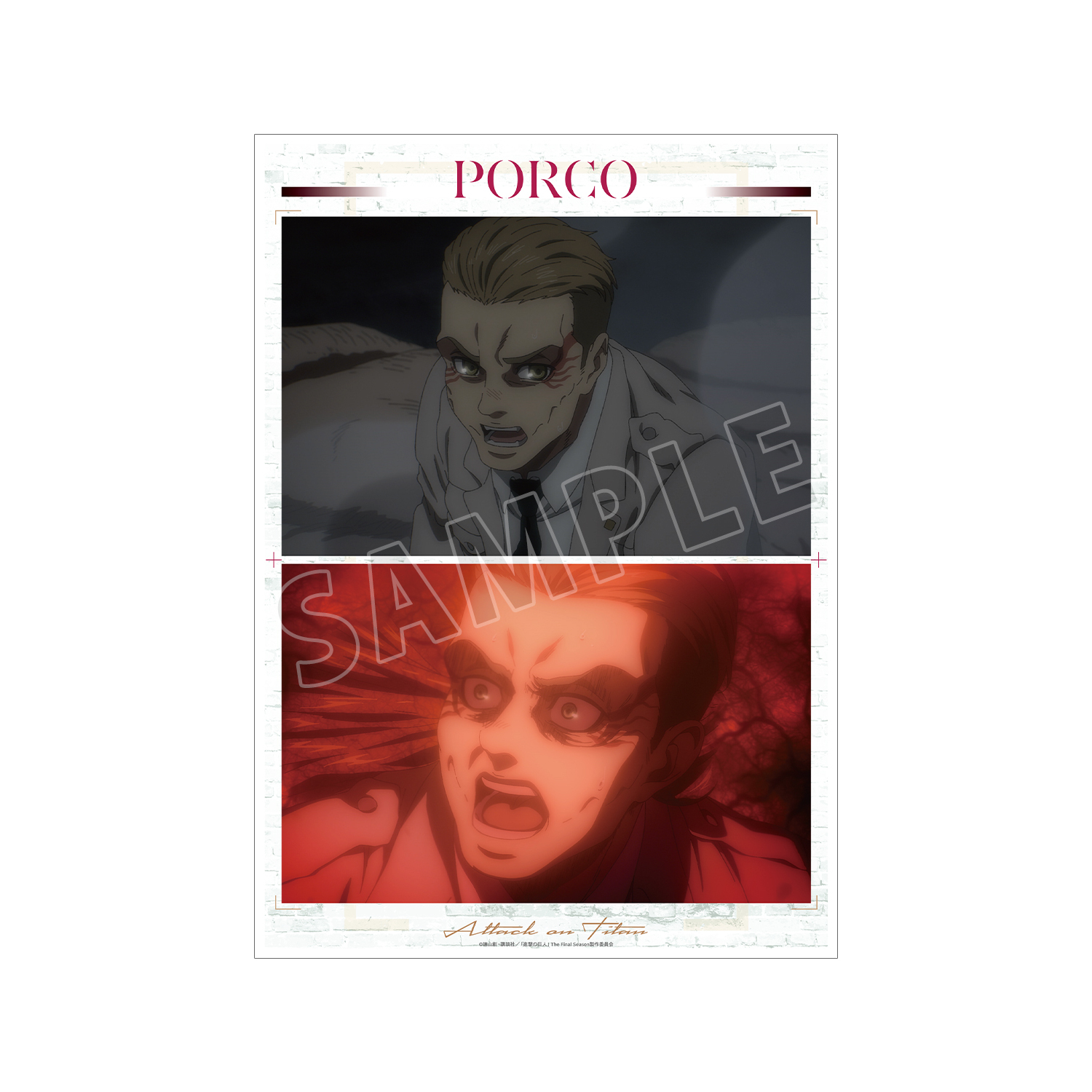 進撃の巨人 ポルコ 場面写A3マット加工ポスター vol.4