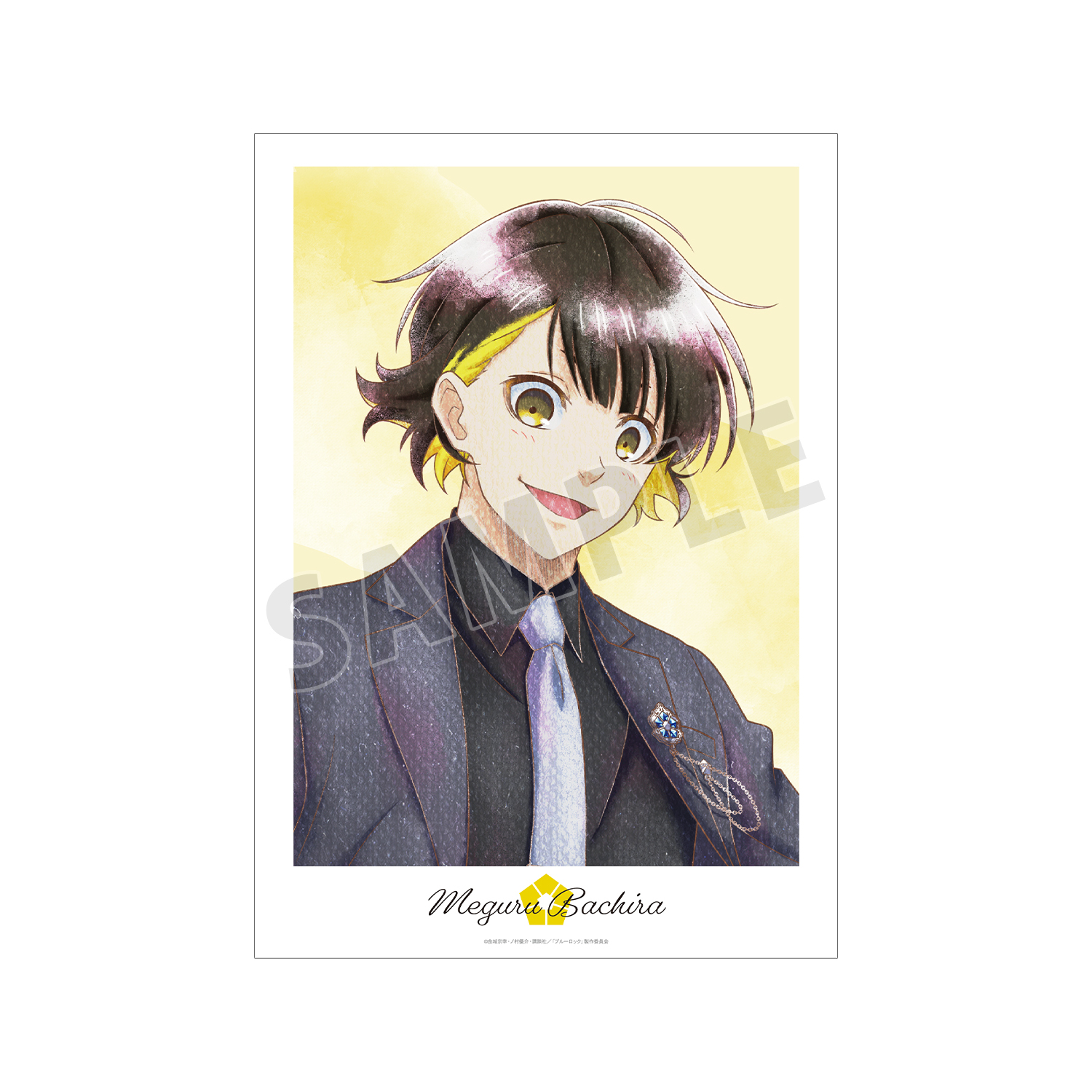 TVアニメ『ブルーロック』 描き下ろし 蜂楽 廻 スーツモデルver. Ani-Art aqua label A3マット加工ポスター