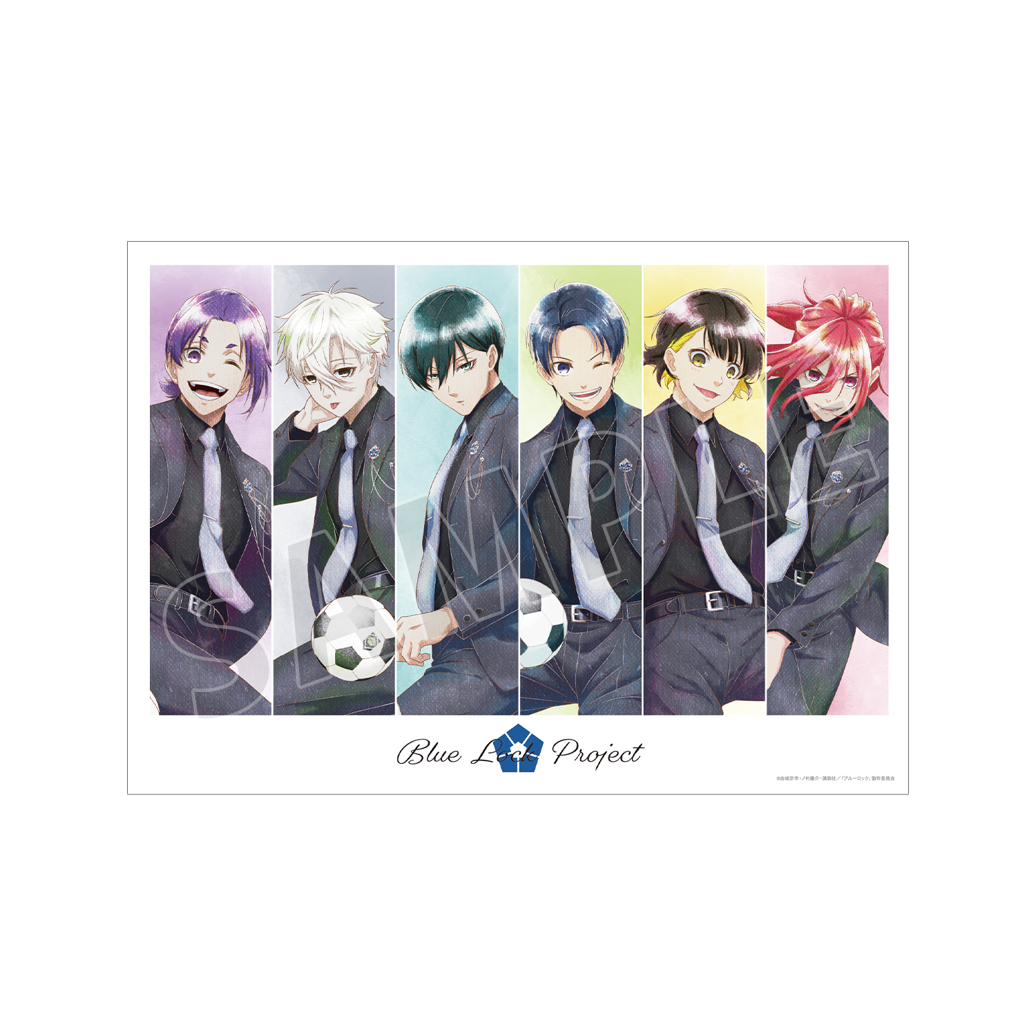 TVアニメ『ブルーロック』 描き下ろし 集合 スーツモデルver. Ani-Art aqua label A3マット加工ポスター