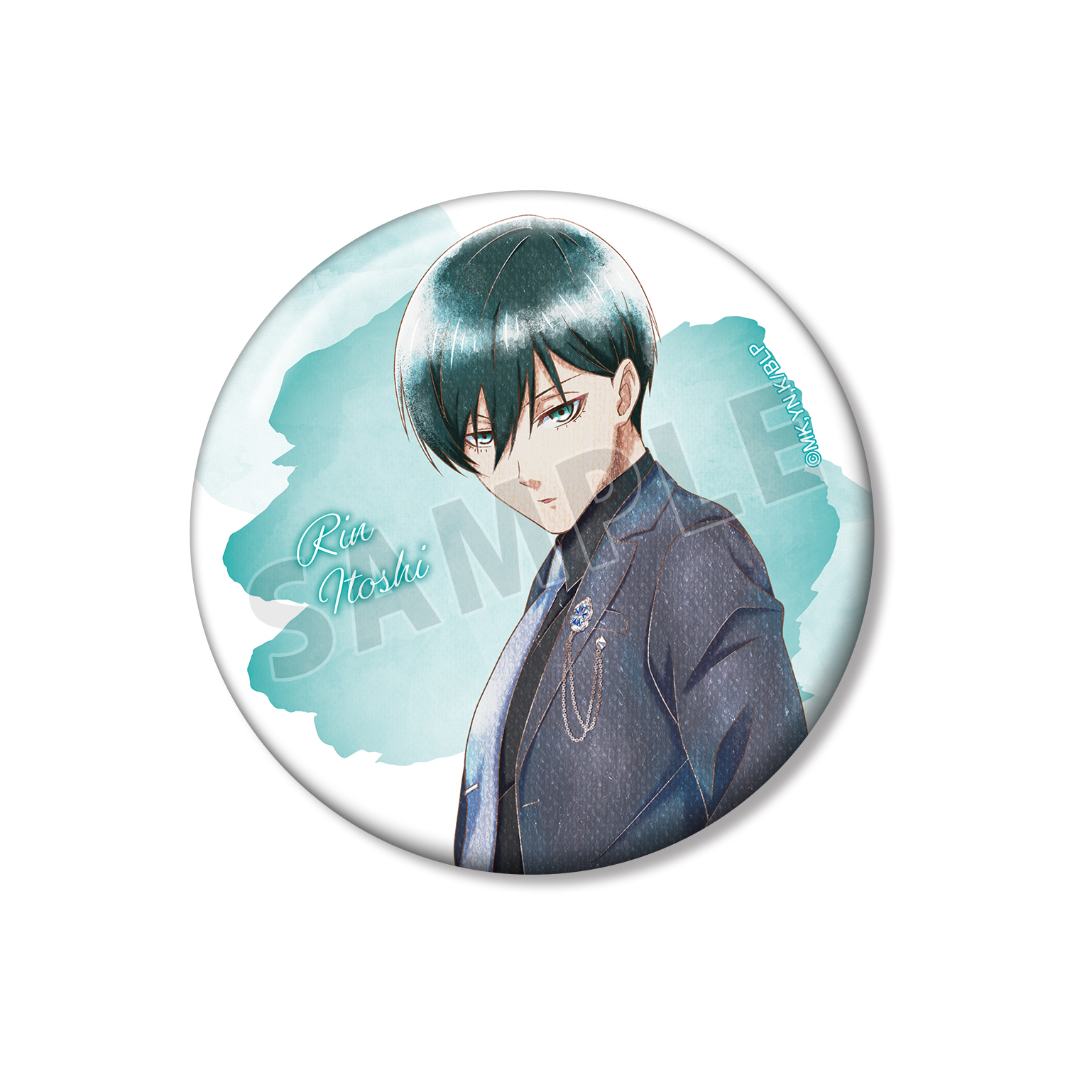 TVアニメ『ブルーロック』 描き下ろし 糸師 凛 スーツモデルver. Ani-Art aqua label 75mm缶バッジ