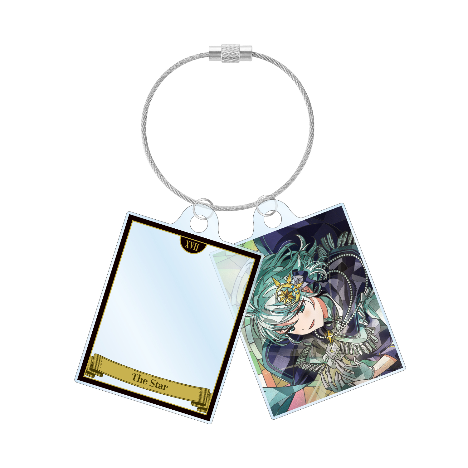 西野 える Aure Glass 2連ワイヤーアクリルキーホルダー