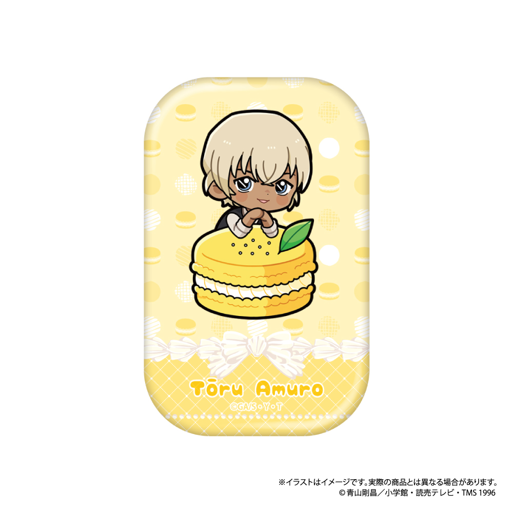 長方形型缶バッジ 安室透SD（ﾏｶﾛﾝvol.1）｜名探偵コナン