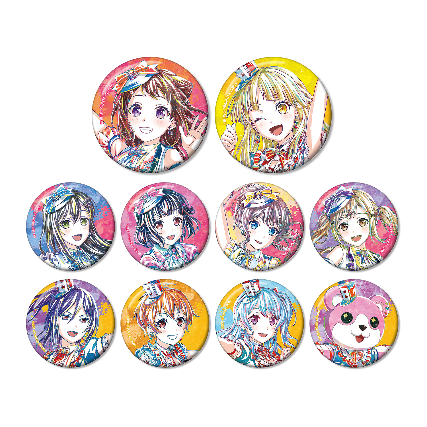 BanG Dream! ガールズバンドパーティ！ トレーディング Ani-Art 第5弾 缶バッジ ver.A