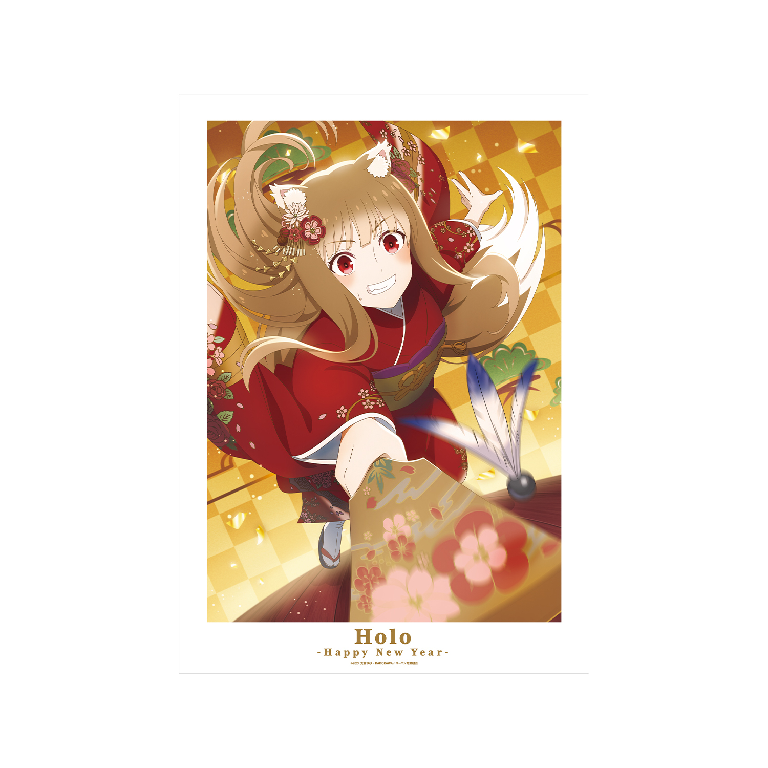 TVアニメ『狼と香辛料 MERCHANT MEETS THE WISE WOLF』 ホロと巡る四季の物語： 「お正月」ビジュアル A3マット加工ポスター