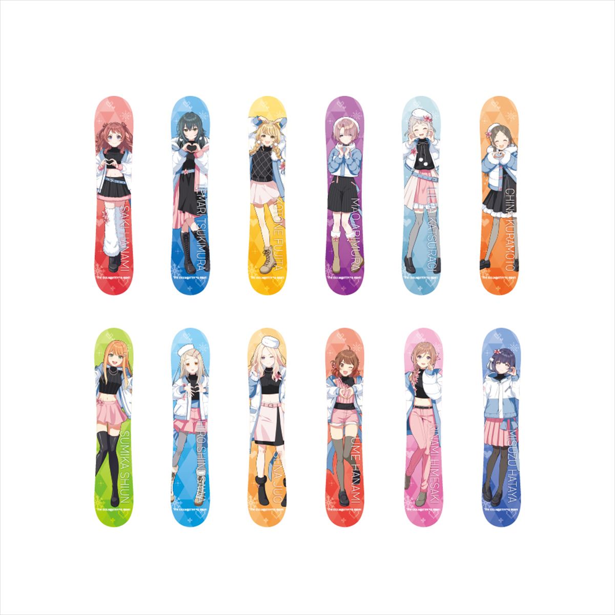 学園アイドルマスター　スノーボード風ステッカー