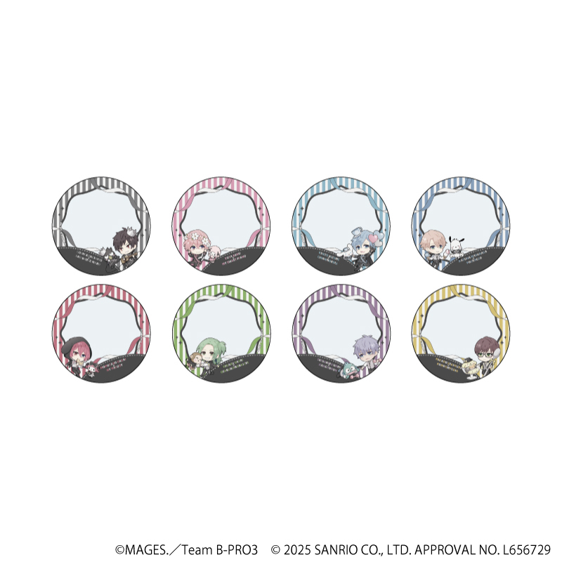 65mm缶デコカバー「B-PROJECT～熱烈＊ラブコール～×サンリオキャラクターズ」02/ブラインド(全8種)(ミニキャライラスト)