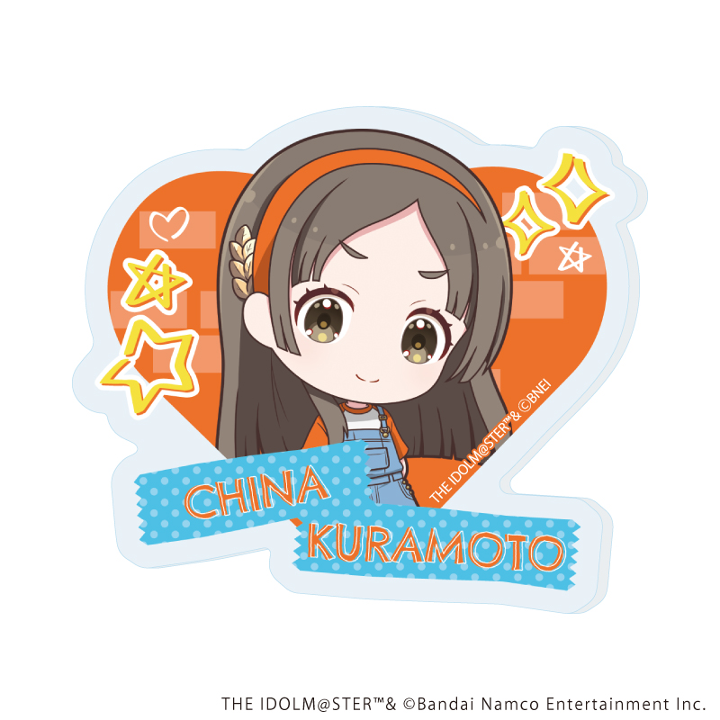 アクリルプレートバッジ「学園アイドルマスター」07/倉本千奈 ストリートファッションver.(ミニキャライラスト)
