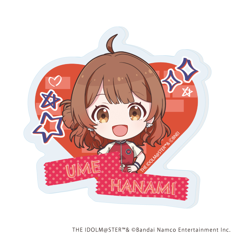 アクリルプレートバッジ「学園アイドルマスター」11/花海佑芽 ストリートファッションver.(ミニキャライラスト)