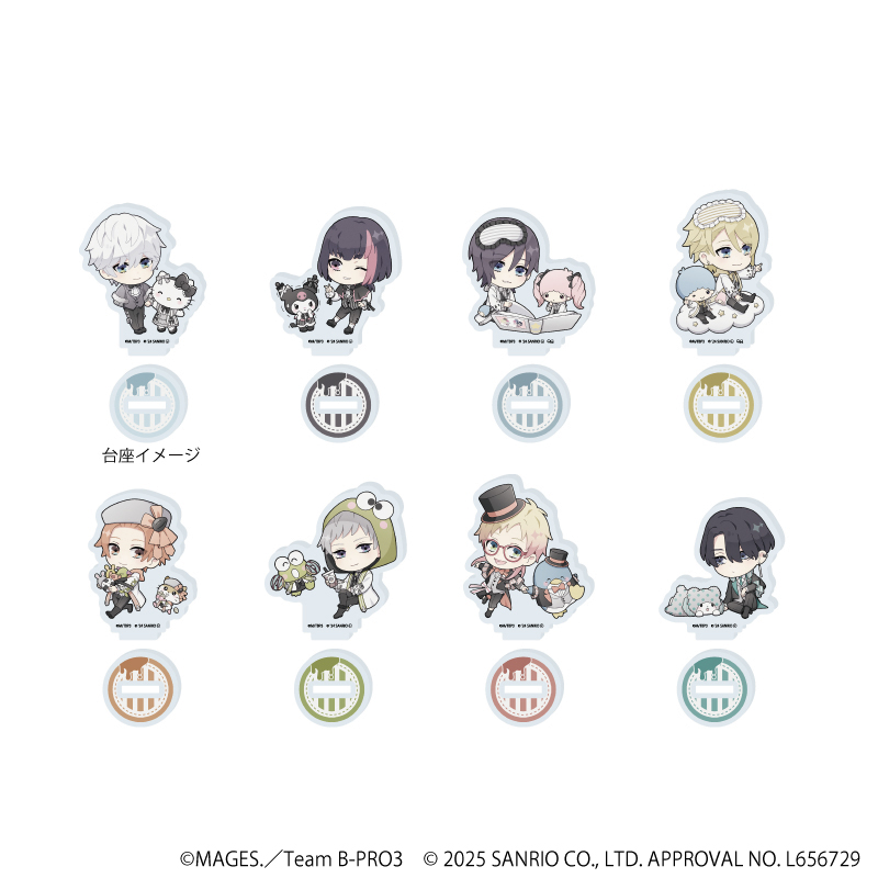 アクリルぷちスタンド「B-PROJECT～熱烈＊ラブコール～×サンリオキャラクターズ」01/ブラインド(全8種)(ミニキャライラスト)