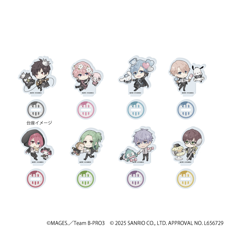 アクリルぷちスタンド「B-PROJECT～熱烈＊ラブコール～×サンリオキャラクターズ」02/ブラインド(全8種)(ミニキャライラスト)