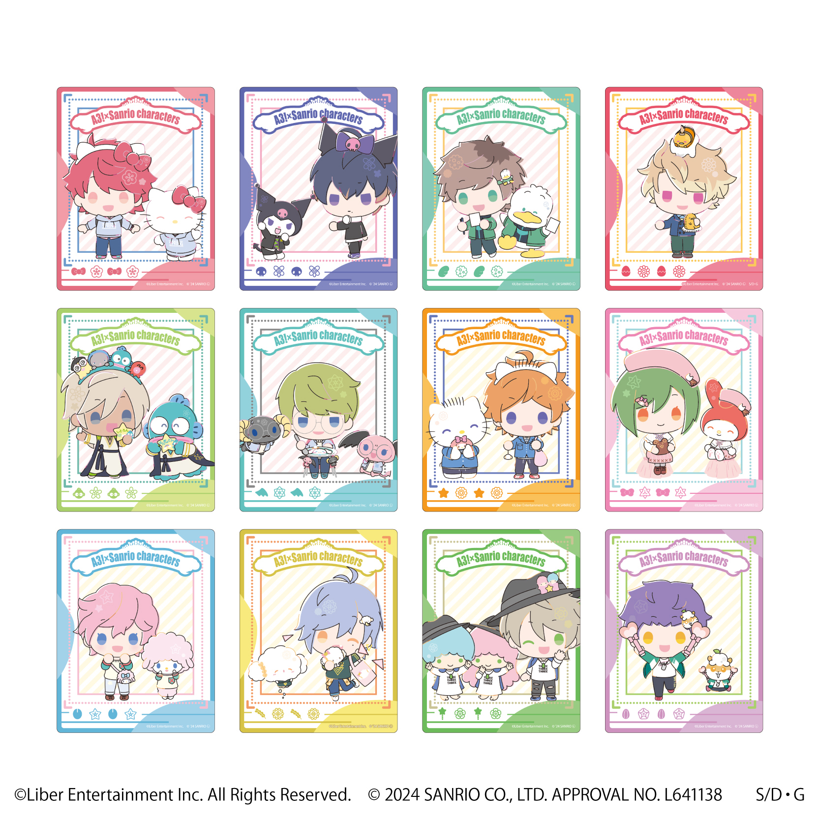 アクリルカード「A3!×Sanrio characters」09/S＆S ブラインド(全12種)(ミニキャライラスト)