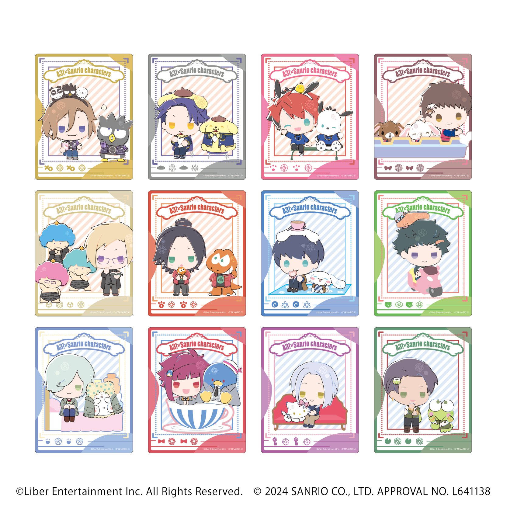 アクリルカード「A3!×Sanrio characters」10/A＆W ブラインド(全12種)(ミニキャライラスト)