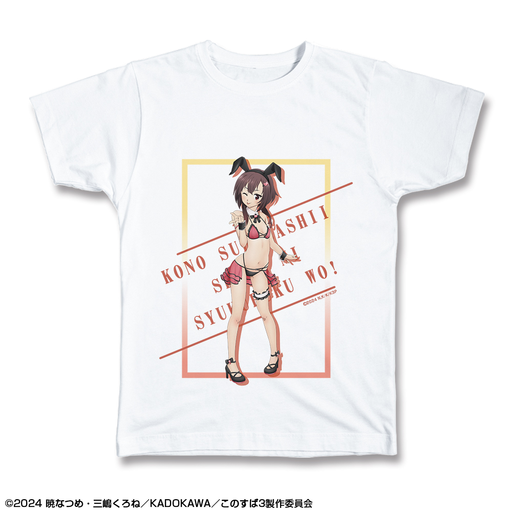 この素晴らしい世界に祝福を！3 Tシャツ Lサイズ デザイン02(めぐみん/バニー風水着ver.)【描き下ろし】