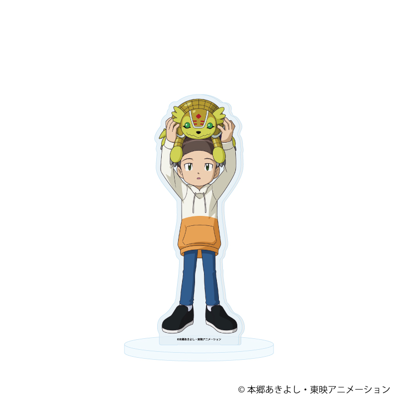 アクリルスタンド「デジモンアドベンチャー02」29/火田伊織&アルマジモン ぬいぐるみver.(描き下ろしイラスト)