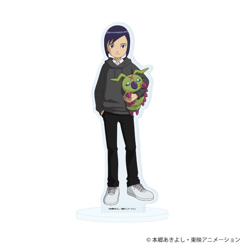 アクリルスタンド「デジモンアドベンチャー02」32/一乗寺賢&ワームモン ぬいぐるみver.(描き下ろしイラスト)