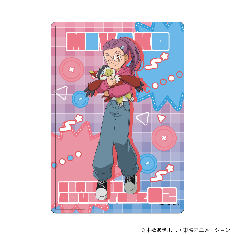 キャラクリアケース「デジモンアドベンチャー02」08/井ノ上京&ホークモン ぬいぐるみver.(描き下ろしイラスト)