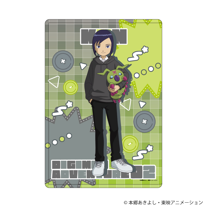 キャラクリアケース「デジモンアドベンチャー02」12/一乗寺賢&ワームモン ぬいぐるみver.(描き下ろしイラスト)