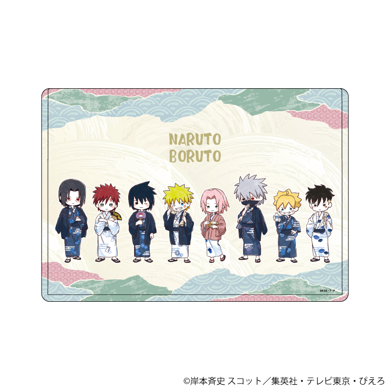 キャラクリアケース「NARUTO＆BORUTO」22/整列デザイン 温泉ver.(グラフアートイラスト)