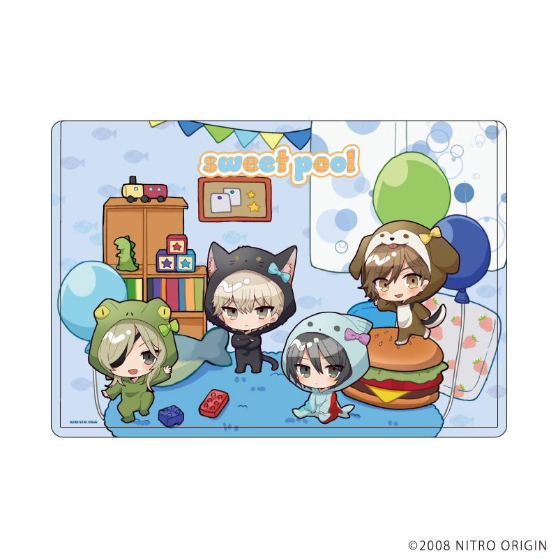 キャラクリアケース「sweet pool」02/総柄(ミニキャライラスト)